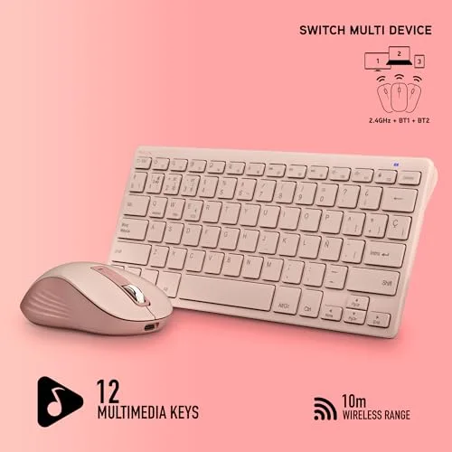 NGS Fantasy Kit clavier-souris sans fil rose - vue 4