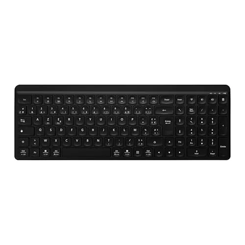TNB Silent Pro Clavier sans fil rechargeable AZERTY Bluetooth & 2,4 GHz - vue 2