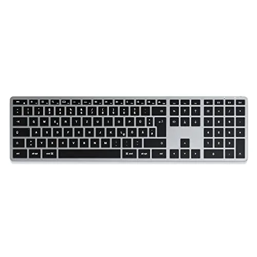 Satechi Slim X3 Bluetooth QWERTZ Allemand Noir et Gris