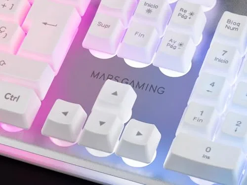 Mars Gaming MCPXWPT Combo Clavier Souris Tapis XXL Blanc RGB AZERTY Portugais - vue 3