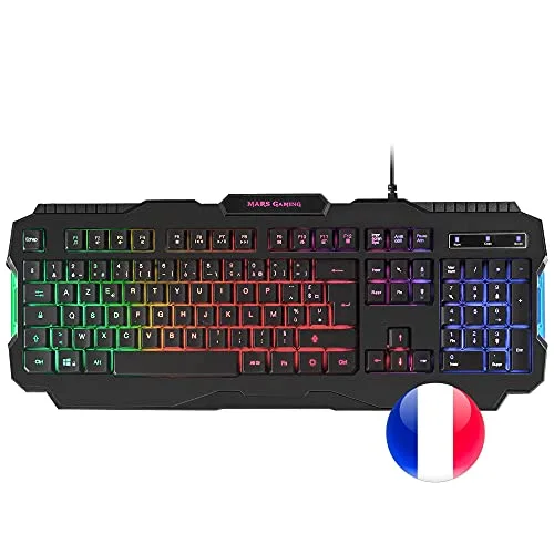 Mars Gaming MCPRGB2FR Combo Gamer RGB AZERTY Membrane - vue 2