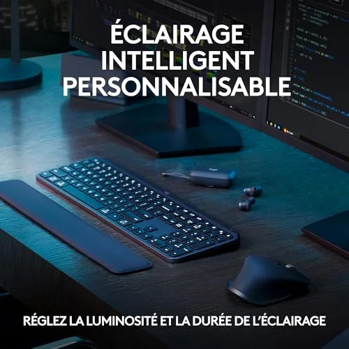 Logitech MX Keys S Graphite QWERTZ sans fil - vue 9