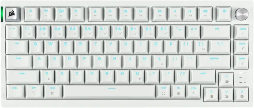 Corsair K65 Plus Wireless Blanc - vue 3