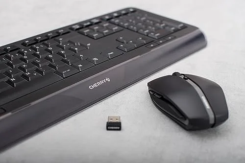Cherry Gentix Desktop JD-7000FR-2 AZERTY sans fil Noir - vue 5