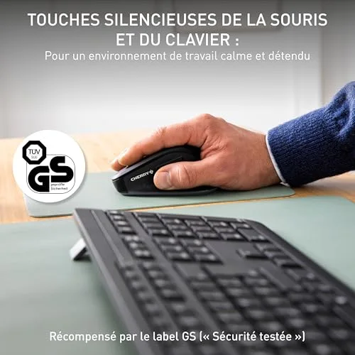 Cherry Stream Desktop Comfort Ensemble clavier et souris sans fil 2,4 GHz AZERTY Noir - vue 6