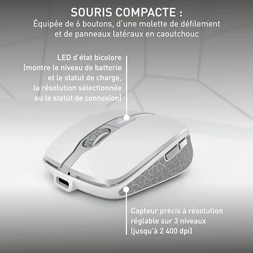 Cherry DW 9100 SLIM Ensemble clavier et souris sans fil AZERTY rechargeable - vue 6