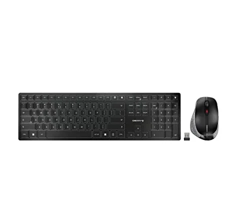 Cherry DW 9500 SLIM Ensemble Clavier Souris Sans Fil Bluetooth AZERTY
