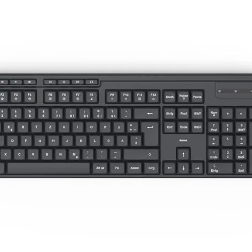 Hama WKM-100 Ensemble clavier et souris sans fil 2,4 GHz Noir Membrane - vue 8