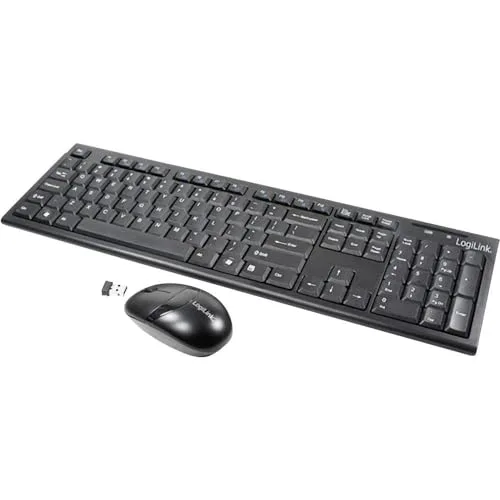 LogiLink ID0104W Ensemble clavier souris sans fil 2,4 GHz