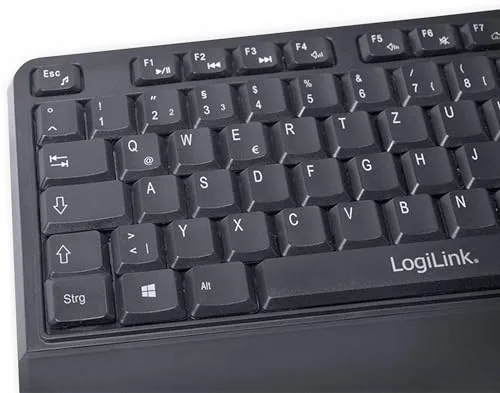 LogiLink ID0161 Ensemble clavier et souris sans fil QWERTZ Noir - vue 3