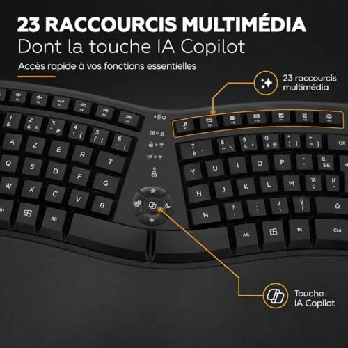 Mobility Lab Ergo C30W Pack Clavier + Souris AZERTY Sans Fil - vue 6