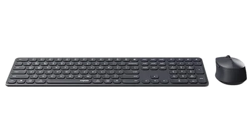 Rapoo 9810M Kit clavier-souris sans fil multimode gris - vue 3