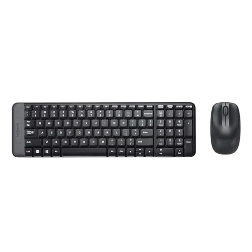 Logitech MK220 Ensemble Clavier Souris Sans Fil AZERTY Noir