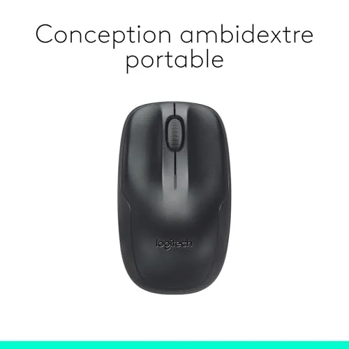 Logitech MK220 Ensemble Clavier Souris Sans Fil AZERTY Noir - vue 4