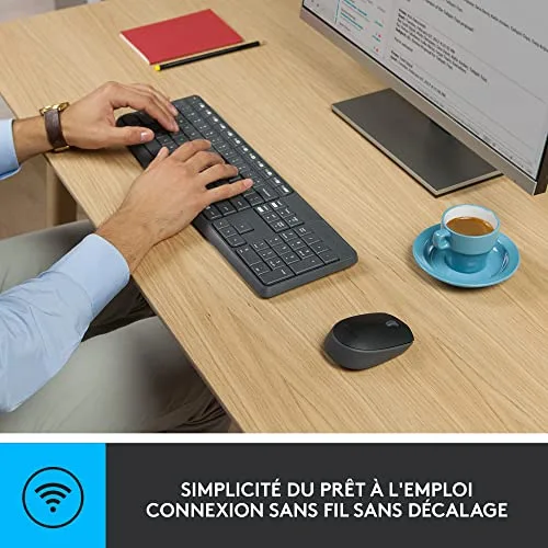 Logitech MK235 Combo Clavier Souris Sans Fil AZERTY - vue 4