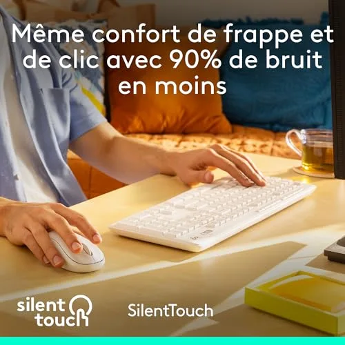 Logitech MK295 Silent Ensemble Clavier Souris Sans Fil AZERTY - vue 2
