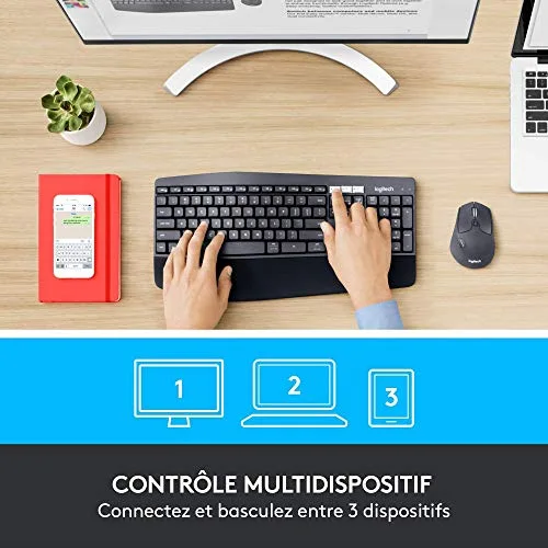 Logitech MK850 Performance Ensemble Clavier Souris Sans Fil AZERTY Noir - vue 2