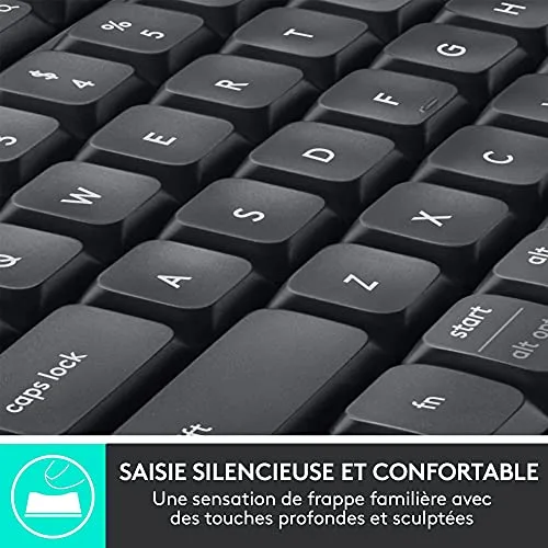 Logitech MK850 Performance Ensemble Clavier Souris Sans Fil AZERTY Noir - vue 5