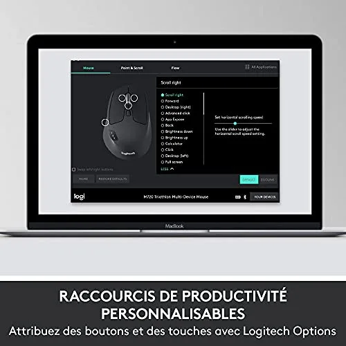Logitech MK850 Performance Ensemble Clavier Souris Sans Fil AZERTY Noir - vue 6