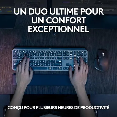 Logitech MX Keys S AZERTY Graphite Sans Fil Rétroéclairé - vue 2
