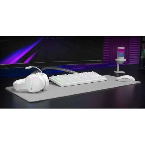 Mars Gaming MCP-RGB3WFR Combo 4-en-1 AZERTY Blanc - vue 2