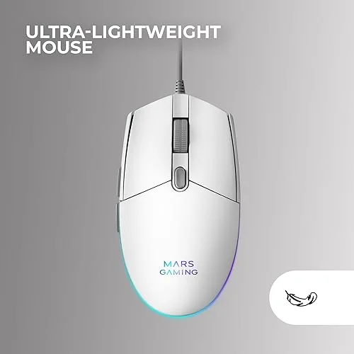 Mars Gaming MCP-RGB3WFR Combo 4-en-1 AZERTY Blanc - vue 4