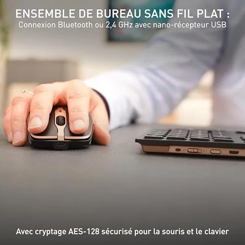 Cherry DW 9100 SLIM Ensemble sans fil clavier/souris AZERTY rechargeable - vue 2