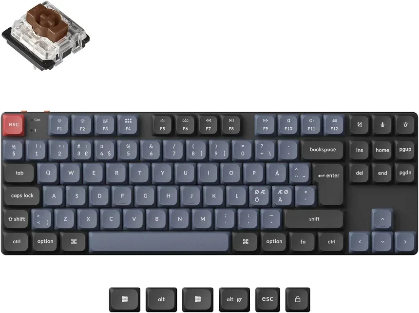 Keychron K1 Pro QMK RGB Noir - vue 1