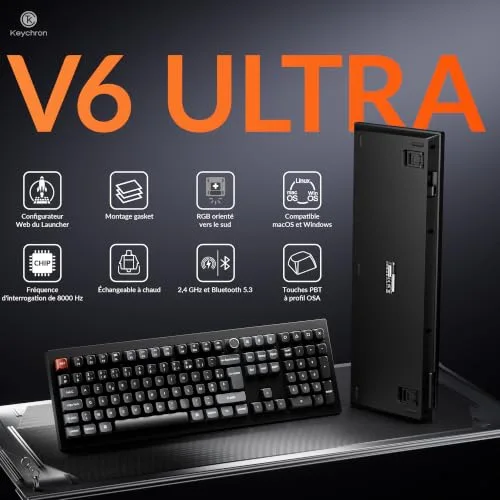 Keychron V6 Ultra 8K Noir - vue 2