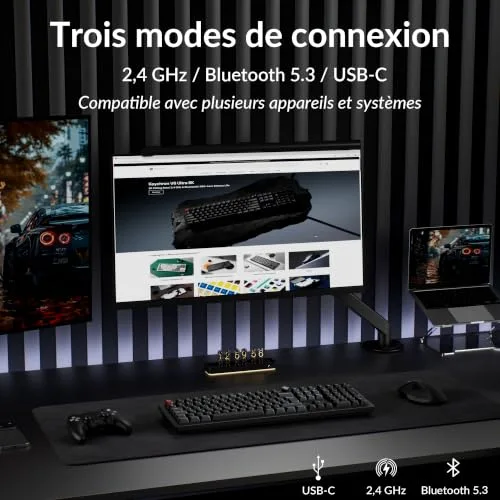 Keychron V6 Ultra 8K Noir - vue 3