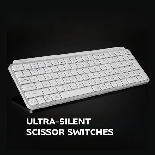 Mars Gaming MK-SILENKEYS Blanc Sans fil Full-Format - vue 2