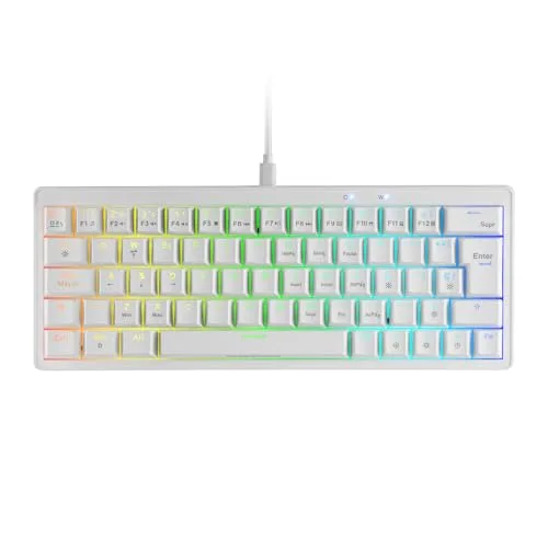 Mars Gaming MKMINIPRO Blanc 60% Hot-Swap RGB