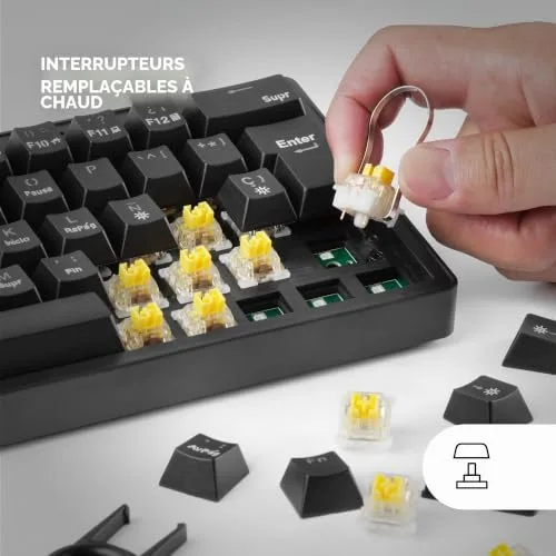 Mars Gaming MKMINIPRO clavier mécanique 60% hot-swap RGB - vue 3