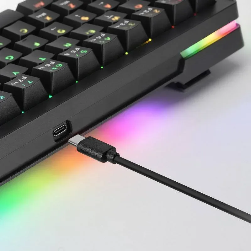 Mars Gaming MKMINIPRO Clavier Mécanique RGB 60% Silent Switch Noir - vue 4