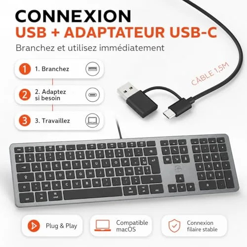 Mobility Lab DesignTouch ML311487 Gris Sidéral AZERTY - vue 5