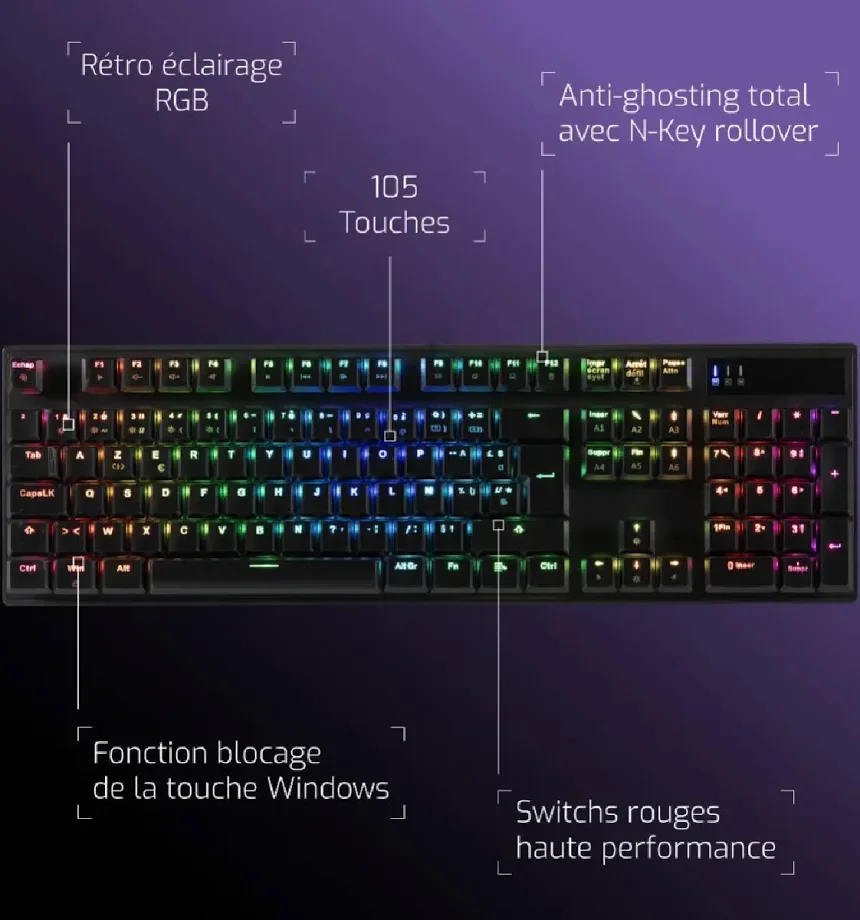 Onlan CA-290 Lowprofile Noir - vue 3