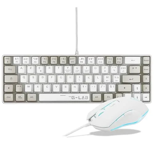 THE G-LAB Combo Hydrogen Clavier AZERTY RGB Blanc/Gris 60%