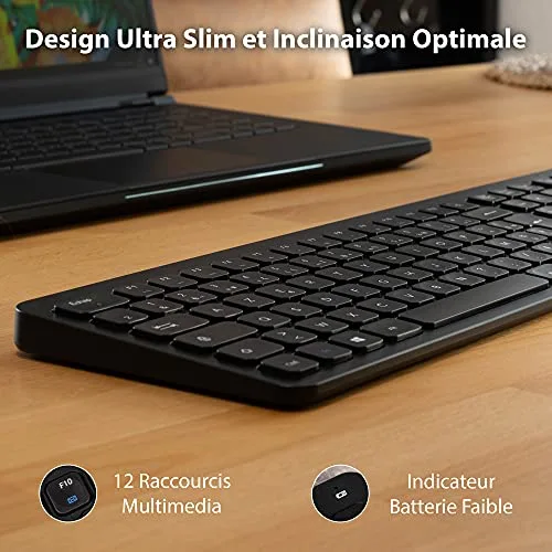 Bluestork Pack Easy Slim Clavier Souris Sans Fil Noir - vue 6