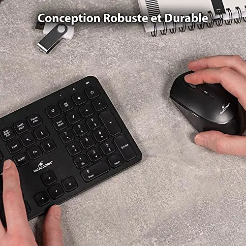 Bluestork Pack Easy Slim Clavier Souris Sans Fil Noir - vue 7