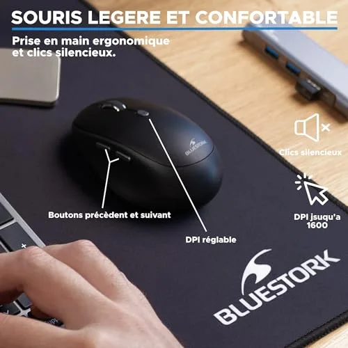 Bluestork Pack Grapheme Sans Fil AZERTY Rechargeable - vue 4