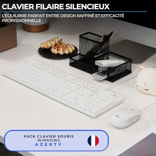 Bluestork Pack Media Office Clavier Souris Filaire 15 touches multimédias - vue 2