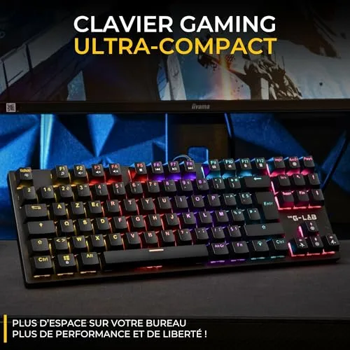 The G-Lab Combo Mercury EX TKL Switch Rouge RGB - vue 3