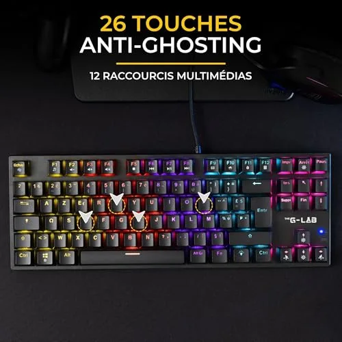 The G-Lab Combo Mercury EX TKL Switch Rouge RGB - vue 6