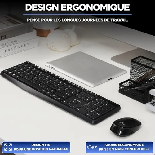 Pack clavier souris sans fil - 12 touches de raccourcis multimédias - BLUESTORK - PACK-WL-OFF-V2/FR - AZERTY - vue 6