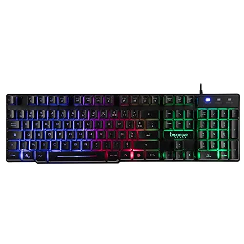 KONIX Drakkar 4 en 1 Pack Gaming Clavier Membrane AZERTY LED - vue 2