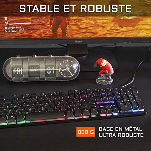 The G-LAB Combo KRYPTON Pack Clavier Souris Filaire RGB AZERTY - vue 4
