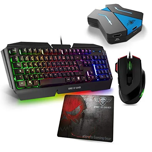 Spirit of Gamer Pro-K5 Clavier semi-mécanique RGB AZERTY