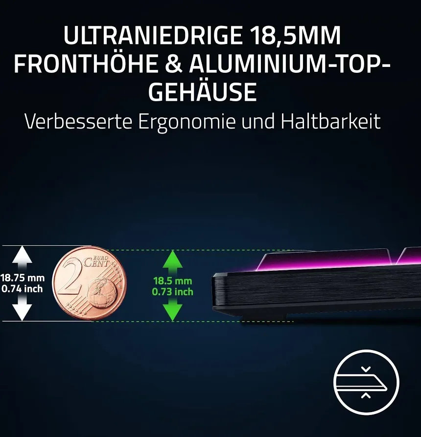 Razer BlackWidow V4 Low-Profile Hyperspeed RGB - vue 5