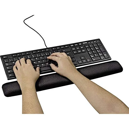 Repose-poignet pour clavier - HAMA - Ergonomique - Mousse à mémoire - Antidérapant - Noir - vue 2