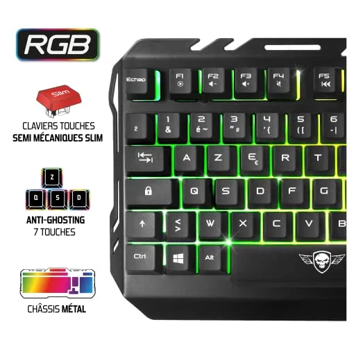 Spirit of Gamer PRO-MKH5 Pack Gaming 4 en 1 RGB AZERTY - vue 4